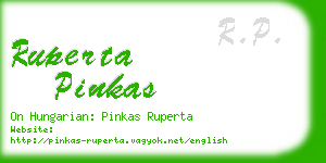 ruperta pinkas business card
